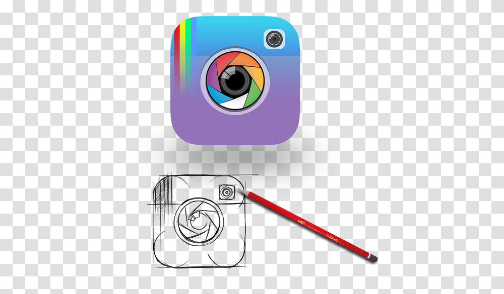 Instagram Icon Review Ios7 Circle, Electronics, Pencil Transparent Png