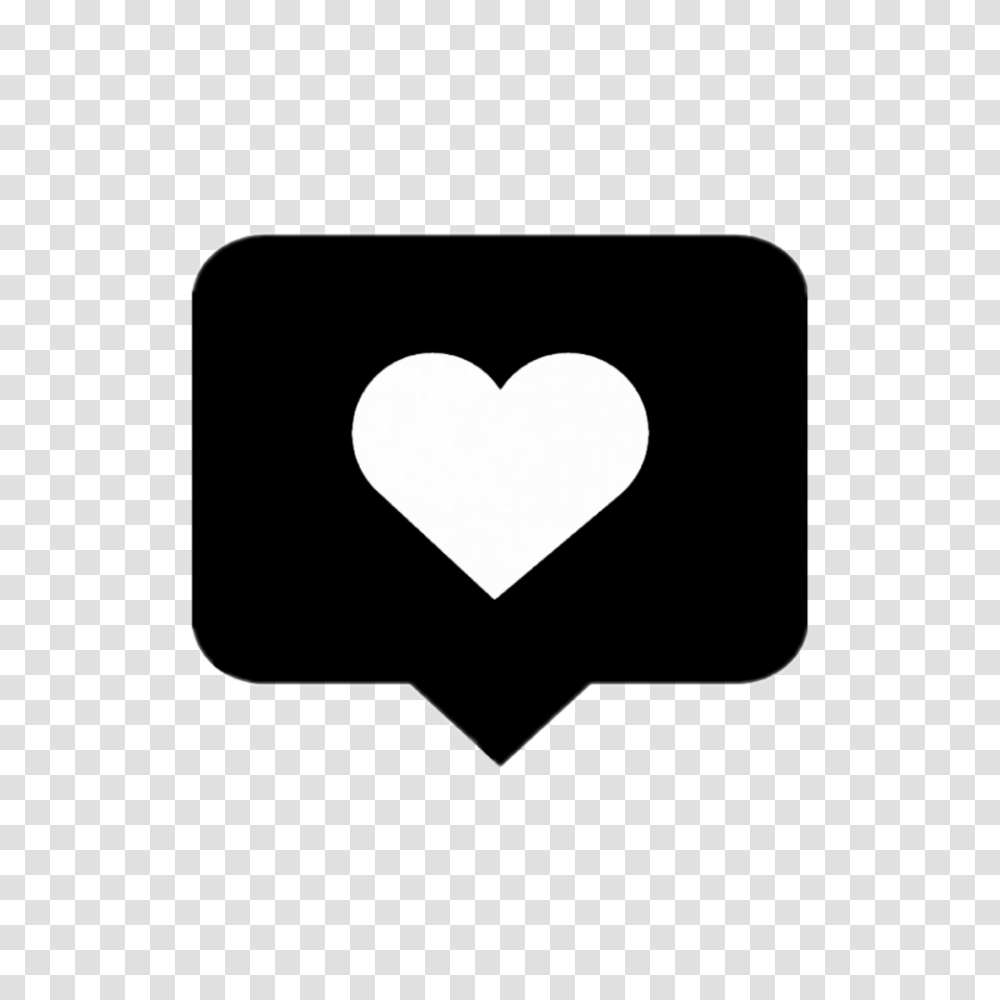Instagram Love Heart Like Black Box Remix, Logo, Trademark, Stencil Transparent Png