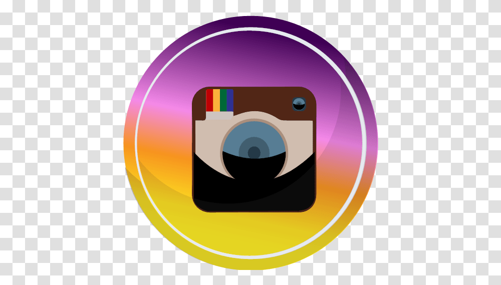 Instagram Media Social Web Icon Camera, Electronics, Disk, Logo, Symbol Transparent Png