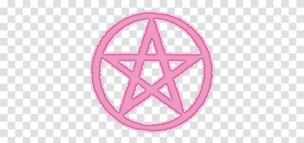 Instagram Pentagram Kawaii Witch Pink Billieeilish Voodoo Protection Spell, Symbol, Star Symbol, Logo, Trademark Transparent Png