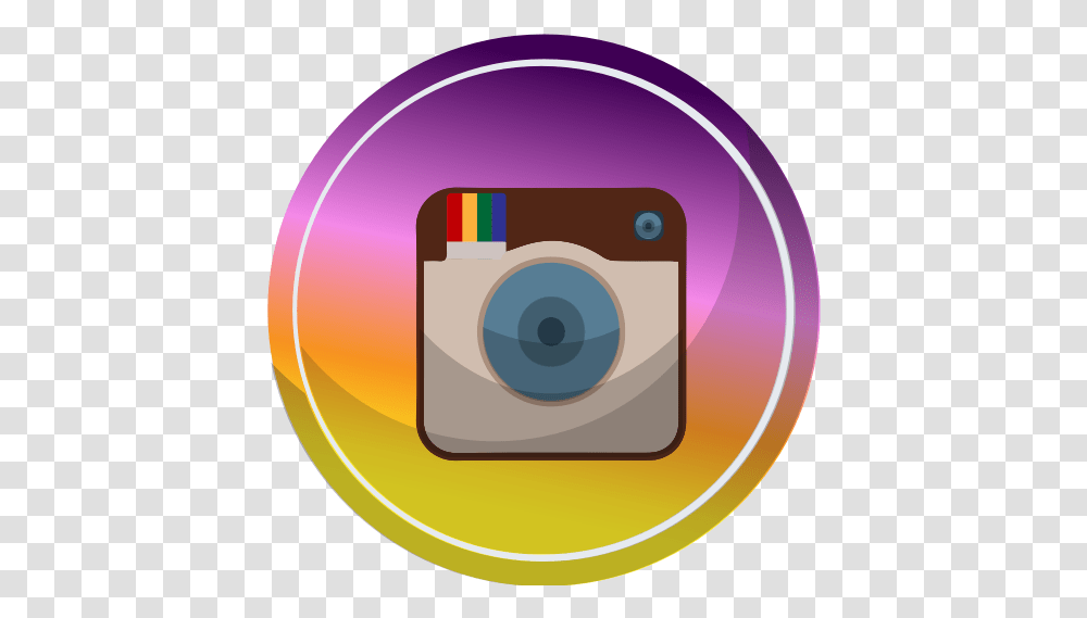 Instagram Round Icon 351650 Free Icons Library Portable Network Graphics, Camera, Electronics, Webcam, Disk Transparent Png