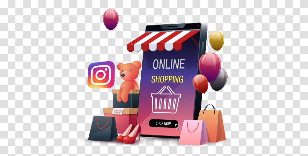 Instagram Shop Tekdef Design Online Shop Banner, Balloon, Text, Cake, Dessert Transparent Png