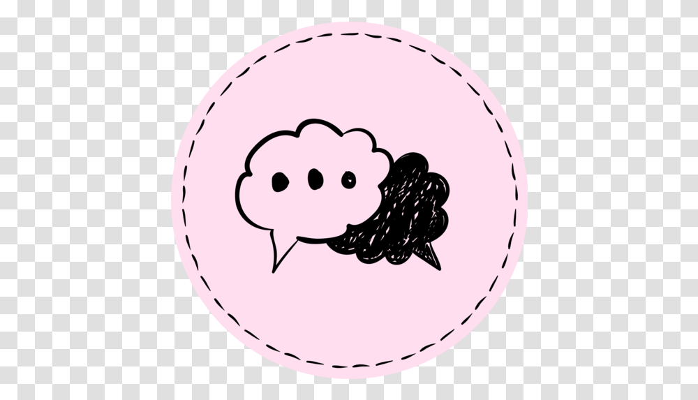 Instagram Stories Chat Conversation Messages Icon Heart, Label, Text, Ball, Giant Panda Transparent Png