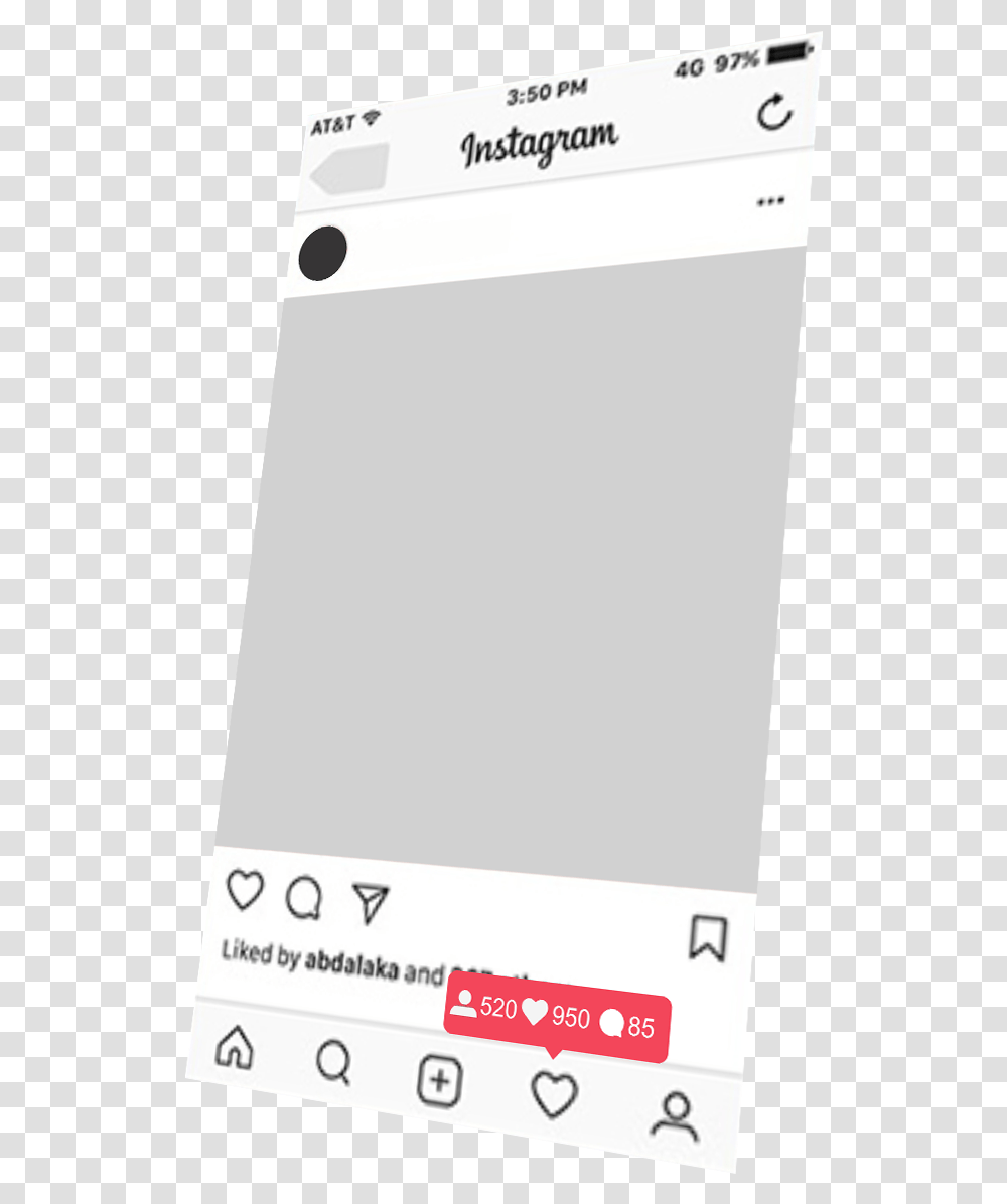 Instagram, White Board, Screen, Electronics Transparent Png