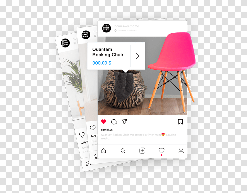 Instagramlikes Instagram Furniture Ad, Chair, Advertisement, Poster, Flyer Transparent Png