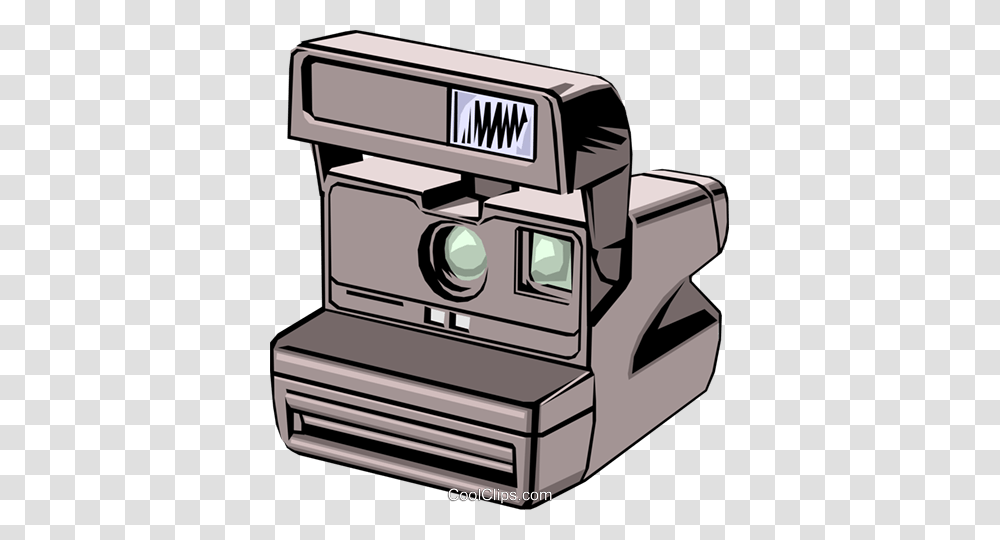 Instant Camera Royalty Free Vector Clip Art Illustration, Electronics, Digital Camera, Stereo Transparent Png