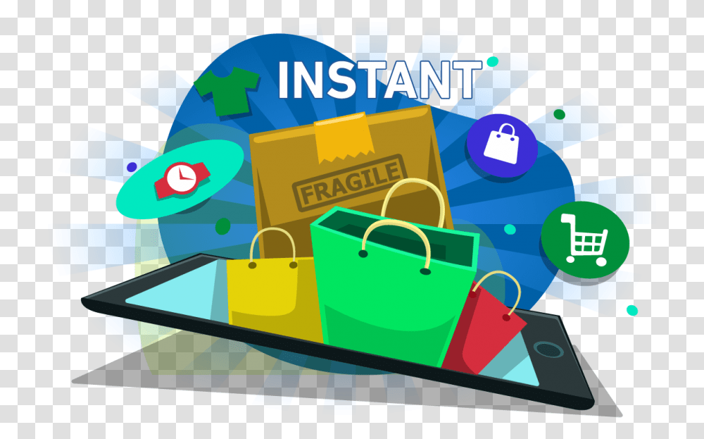 Instant Delivery Service Instant Courier Delivery Graphic Design, Shopping Bag, Shopping Basket Transparent Png
