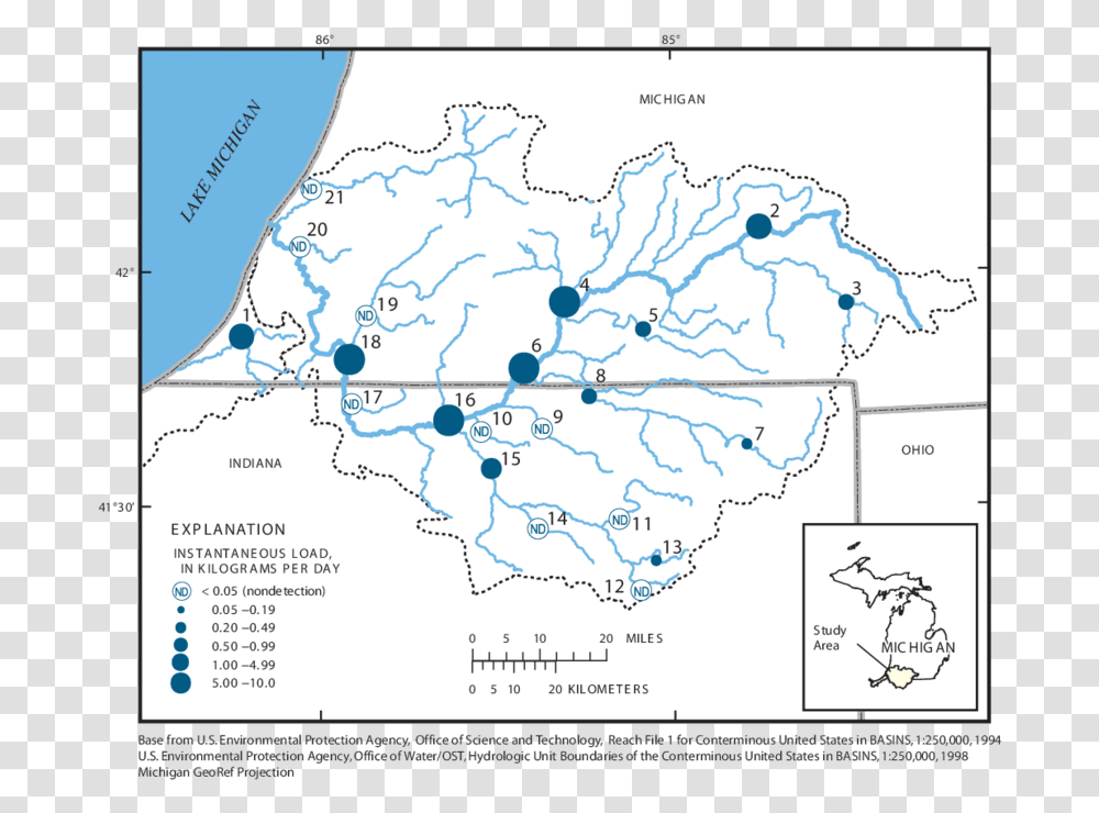 Instantaneous Loads Of Atrazine In Stream Water The St Atlas, Plot, Map, Diagram, Vegetation Transparent Png