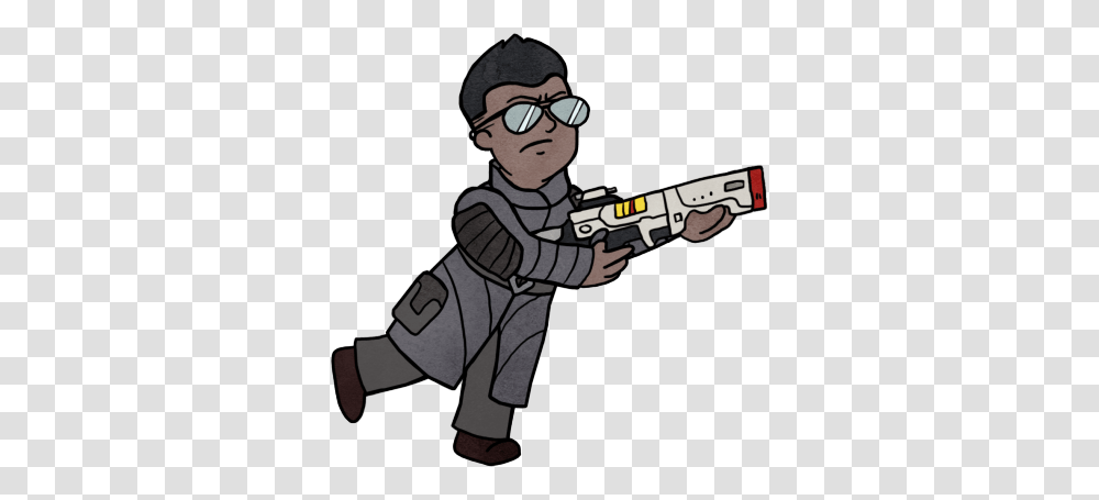 Institute Rifle Tumblr, Person, Human, Kneeling, Weapon Transparent Png