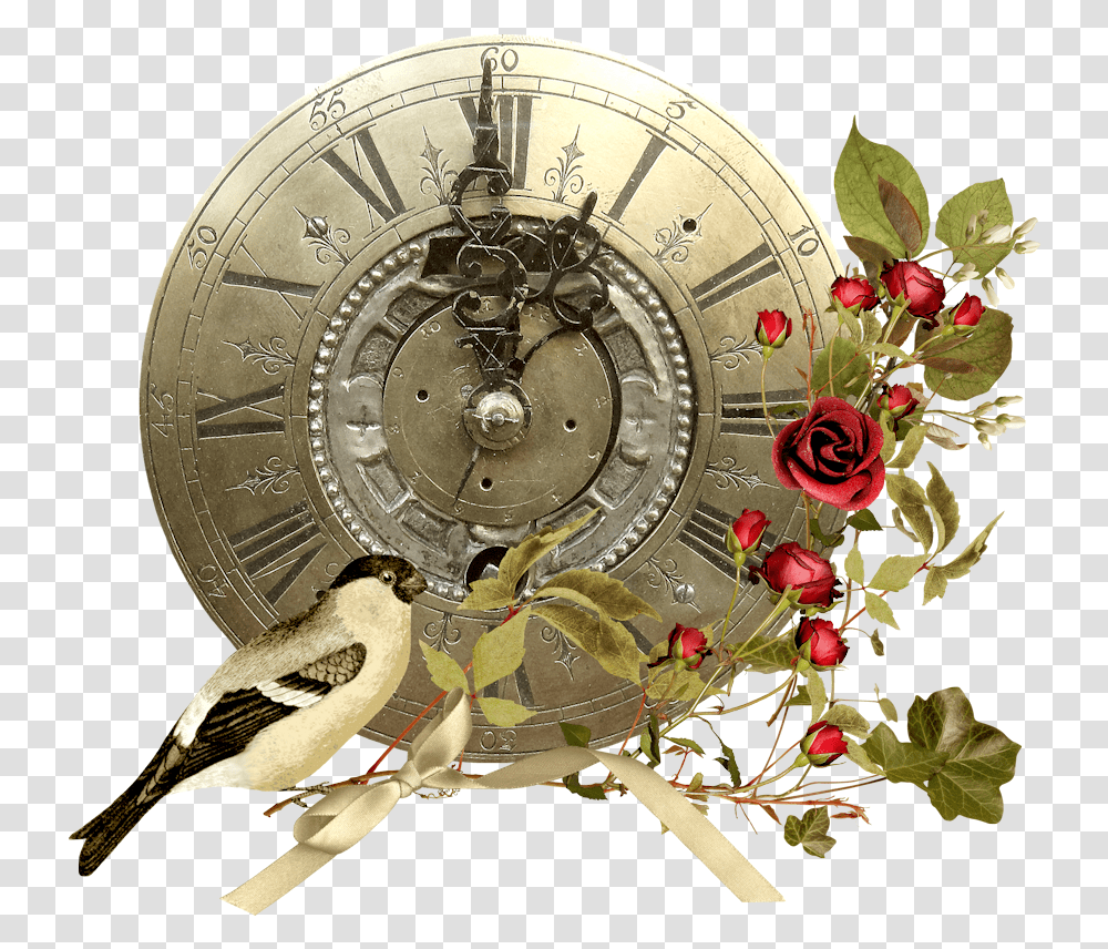 Instrument With Flowers, Bird, Animal, Clock Tower, Architecture Transparent Png