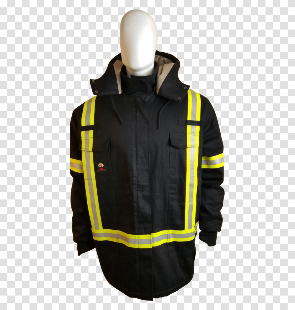 Insulated Black Coat Fr And Arc Rated Cat4 Pocket, Clothing, Apparel, Vest, Lifejacket Transparent Png