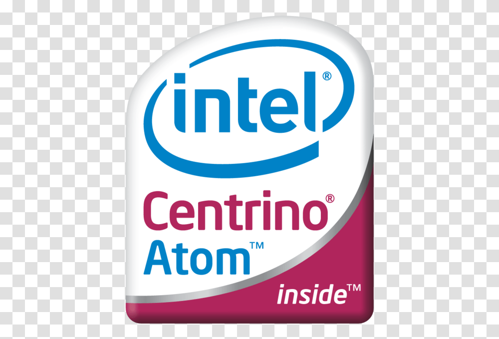 Intel Centrino Atom Logo, Label, Advertisement Transparent Png