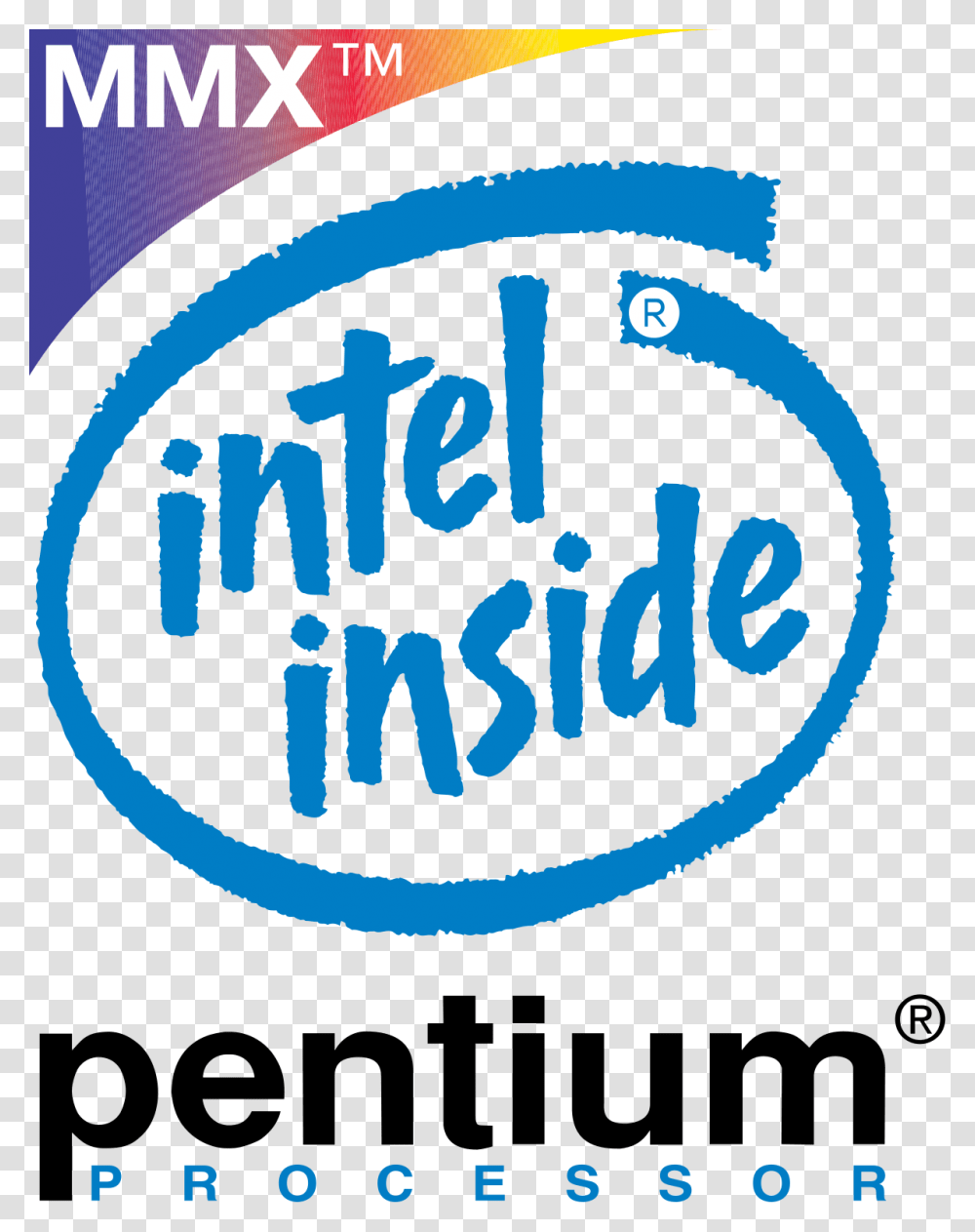 Intel Pentium Processor Logo, Poster, Advertisement, Label Transparent Png