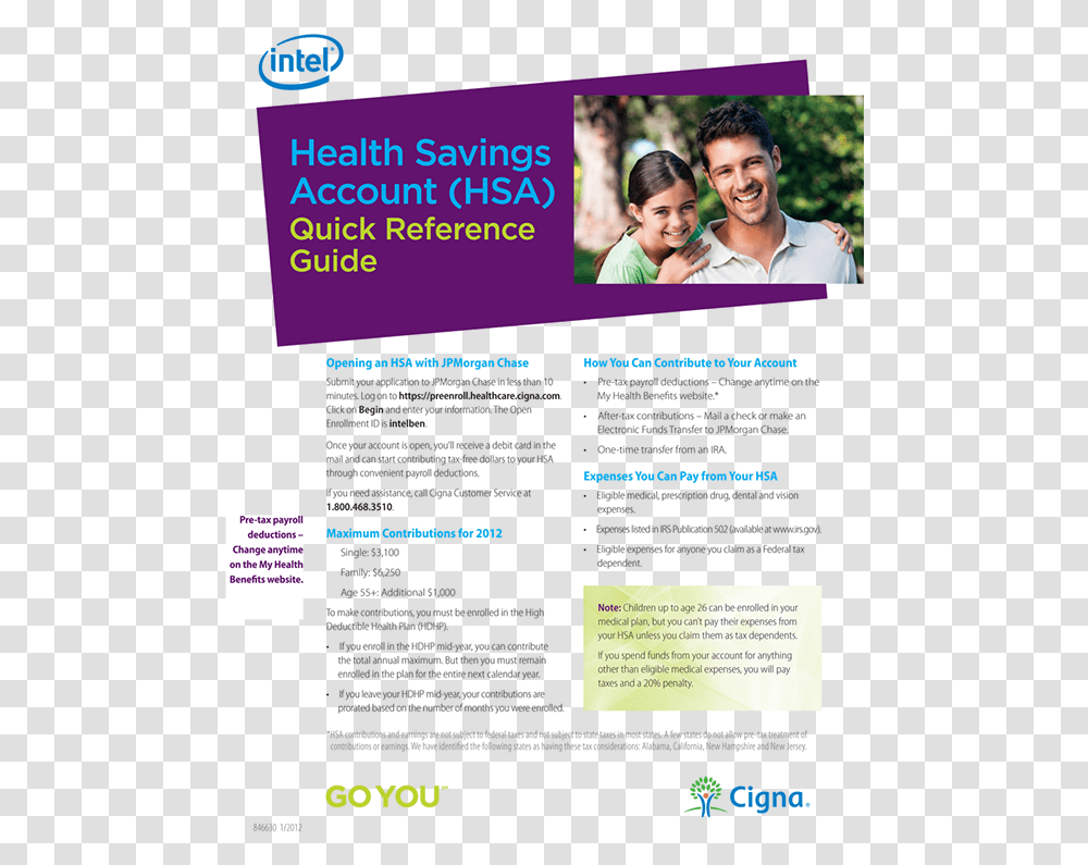 Intel Quick Reference Guide For Cigna Insurance Online Advertising, Advertisement, Flyer, Poster, Paper Transparent Png