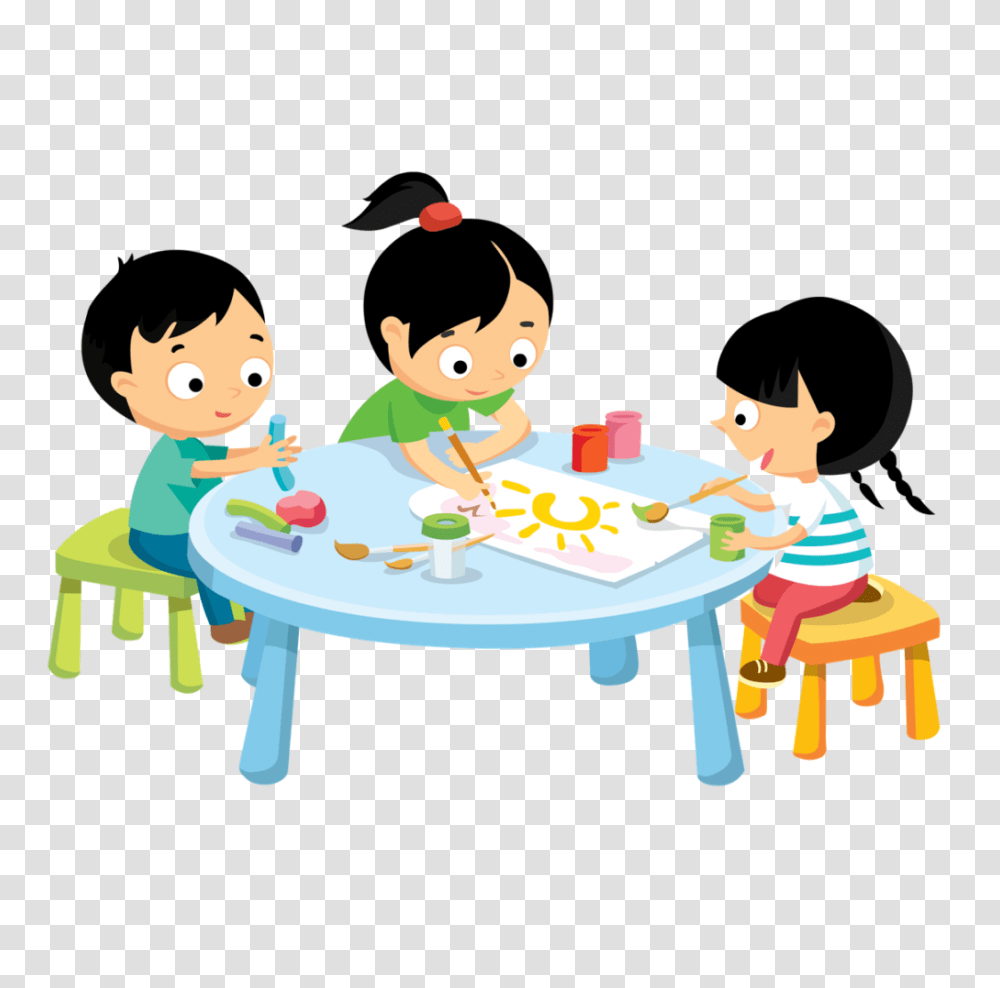 Intelligent Clipart Child, Female, Girl, Table, Furniture Transparent Png