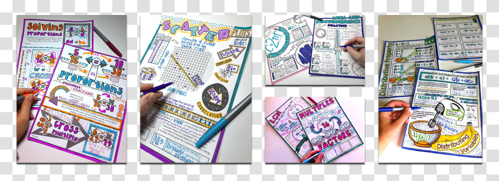 Interactive Doodle Notes For Math Class Doodle, Collage, Poster, Advertisement Transparent Png