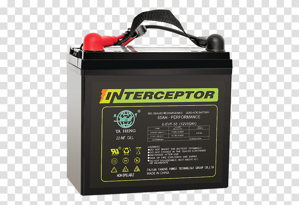 Interceptor Battery Ac Adapter, Menu, Label, Box Transparent Png