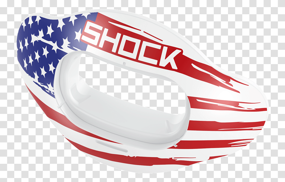 Interchange Lip Guard Printed ShieldClass Shock Doctor American Flag Mouthguard, Apparel, Helmet, Crash Helmet Transparent Png