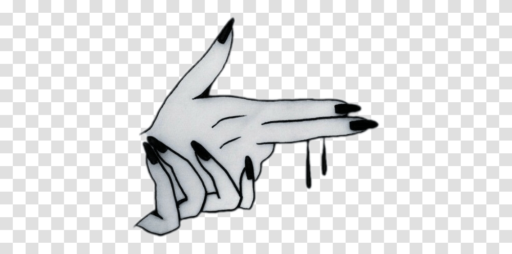 Interesting Art Tumblr Cute Gun Hands Tattoo Drawing Ideas, Finger, Animal, Text, Mammal Transparent Png