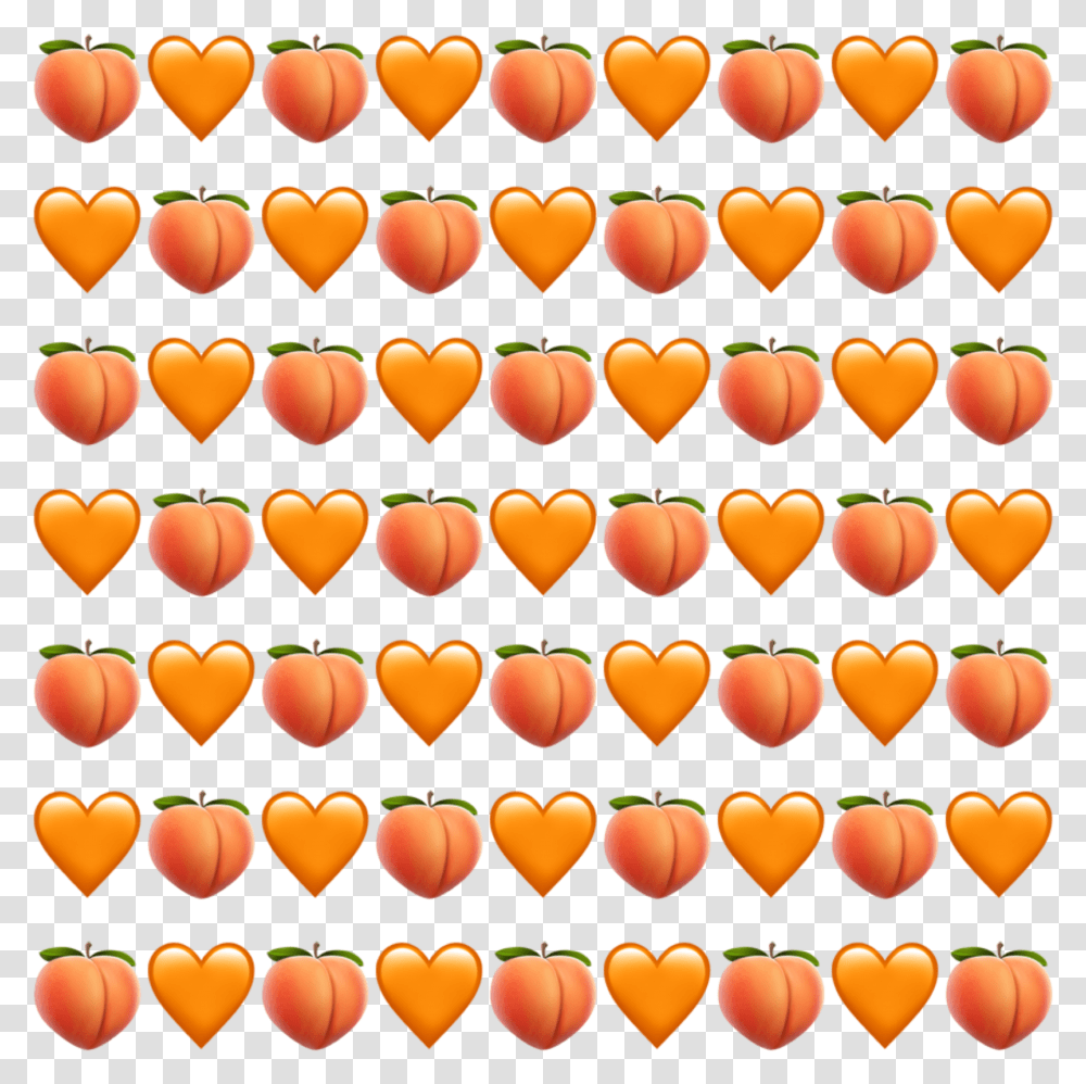 Interesting Peach Heart Hearts Orange Fruits Transparent Png