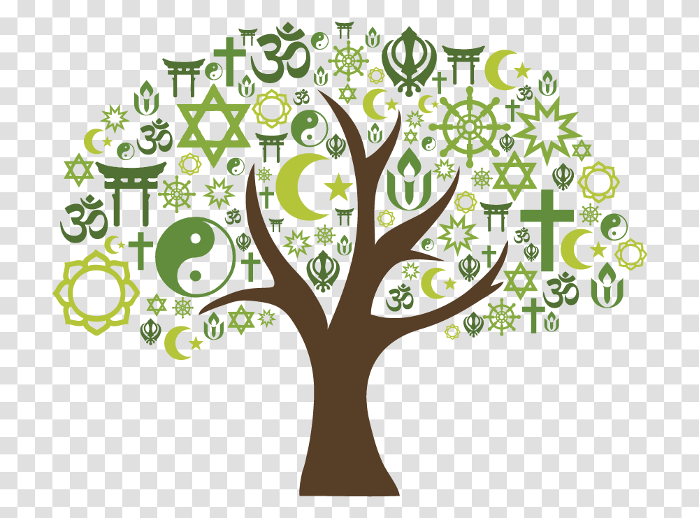 Interfaith Tree, Floral Design, Pattern Transparent Png
