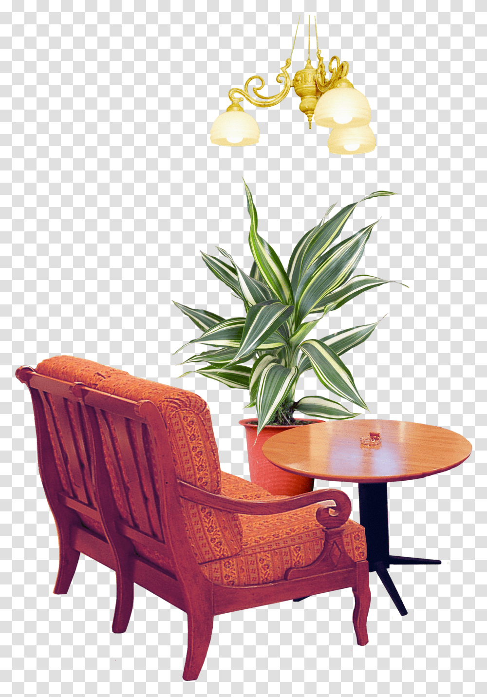 Interior Design Clipart Blade Leaves Plant, Chair, Furniture, Table, Tabletop Transparent Png