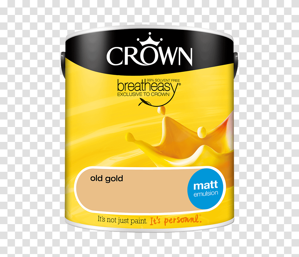 Interior Paint Crown Matt Emulsion Old Gold, Tin, Can, Ketchup, Food Transparent Png
