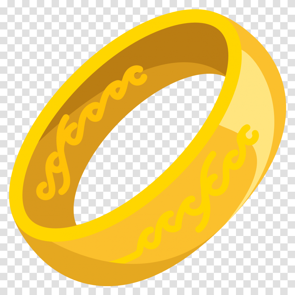 Interlocking Wedding Rings Clip Art Lord Of The Rings Ring Clipart, Banana, Fruit, Plant, Food Transparent Png