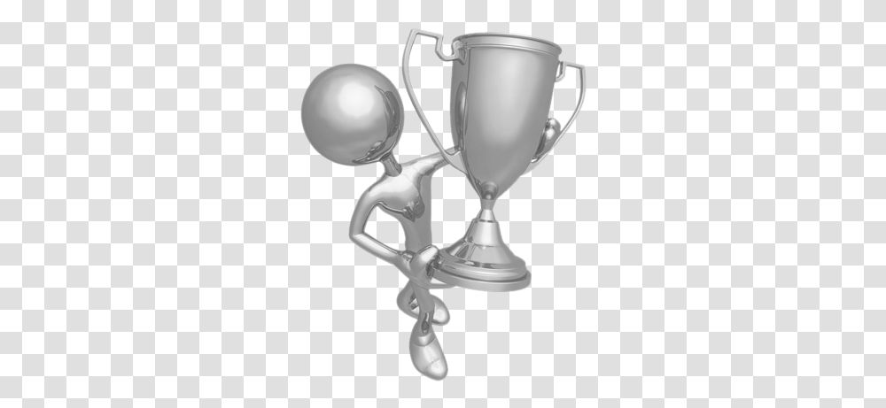 Intermdiaire B 1e Place Gold Cup Trophy Full Size 3d Man With Trophy, Mixer, Appliance, Glass Transparent Png