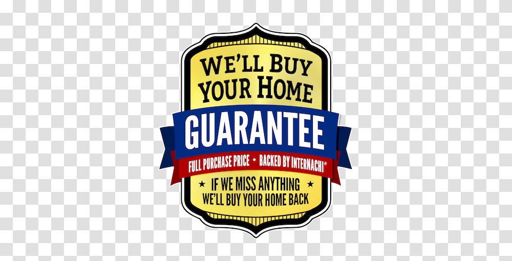 Internachis Well Buy Your Home Back Guarantee, Label, Alcohol, Beverage Transparent Png