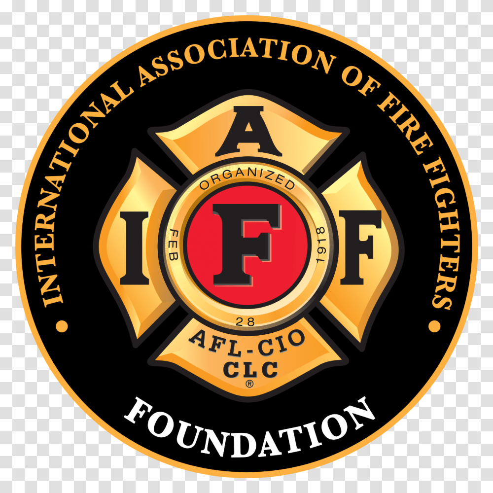 International Association Of Fire Fighters, Logo, Trademark, Badge Transparent Png