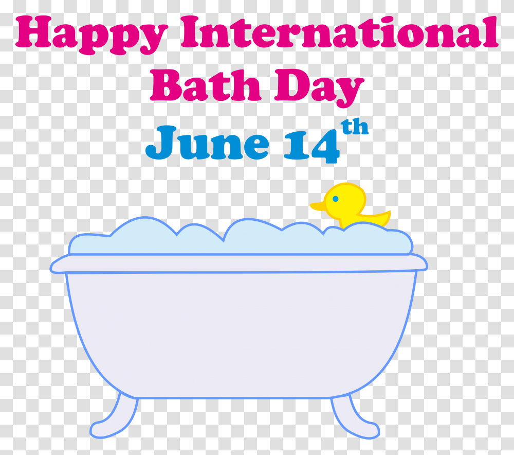 International Bath Day June 14 June 14 International Day, Tub, Bowl, Bathtub, Bird Transparent Png