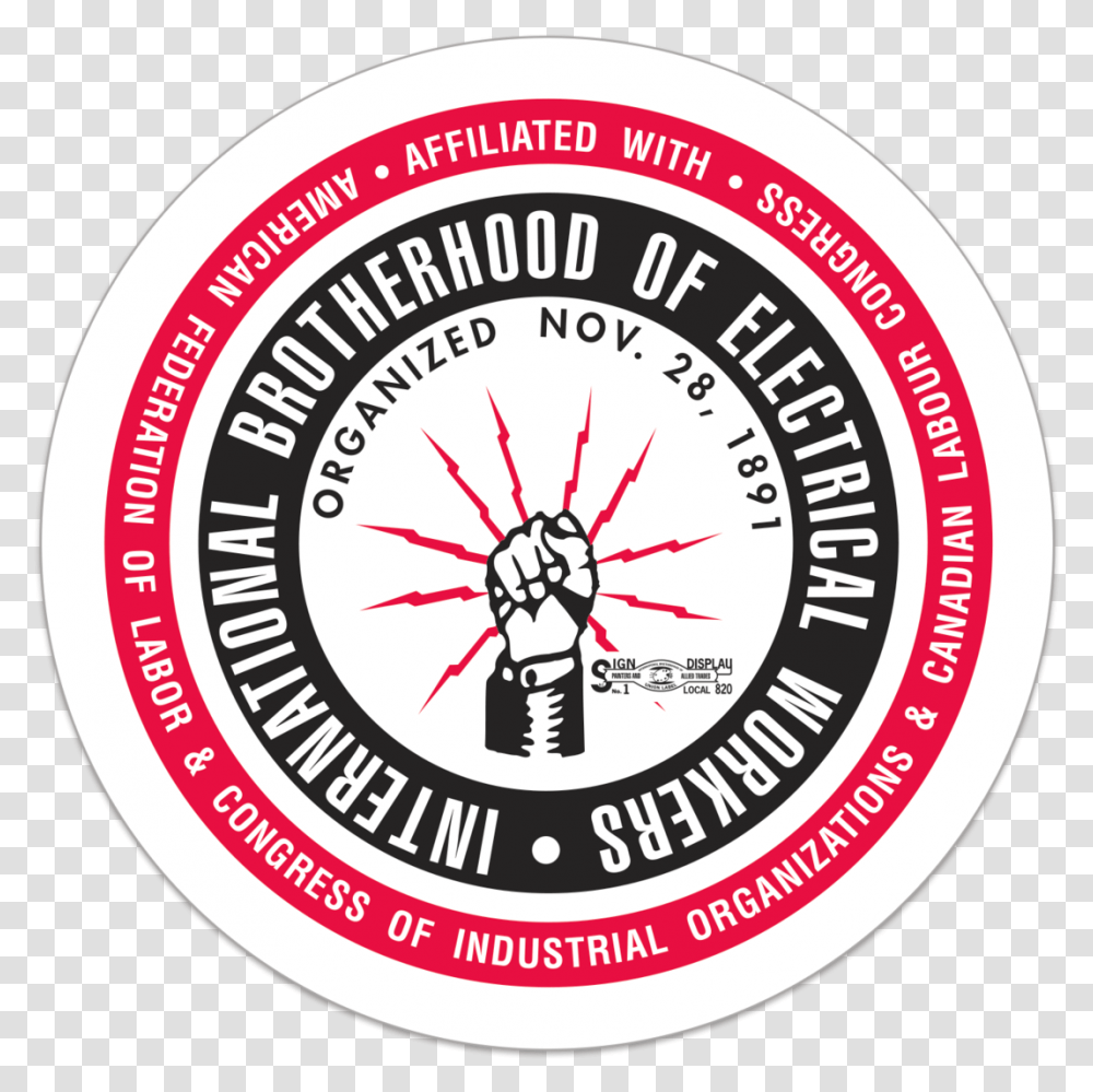International Brotherhood Of Electrical Workers, Label, Logo Transparent Png