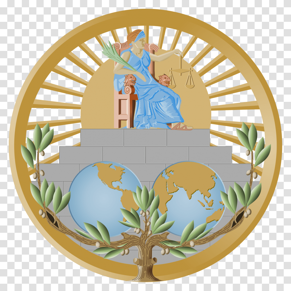 International Court Of Justice Seal, Logo, Trademark, Emblem Transparent Png