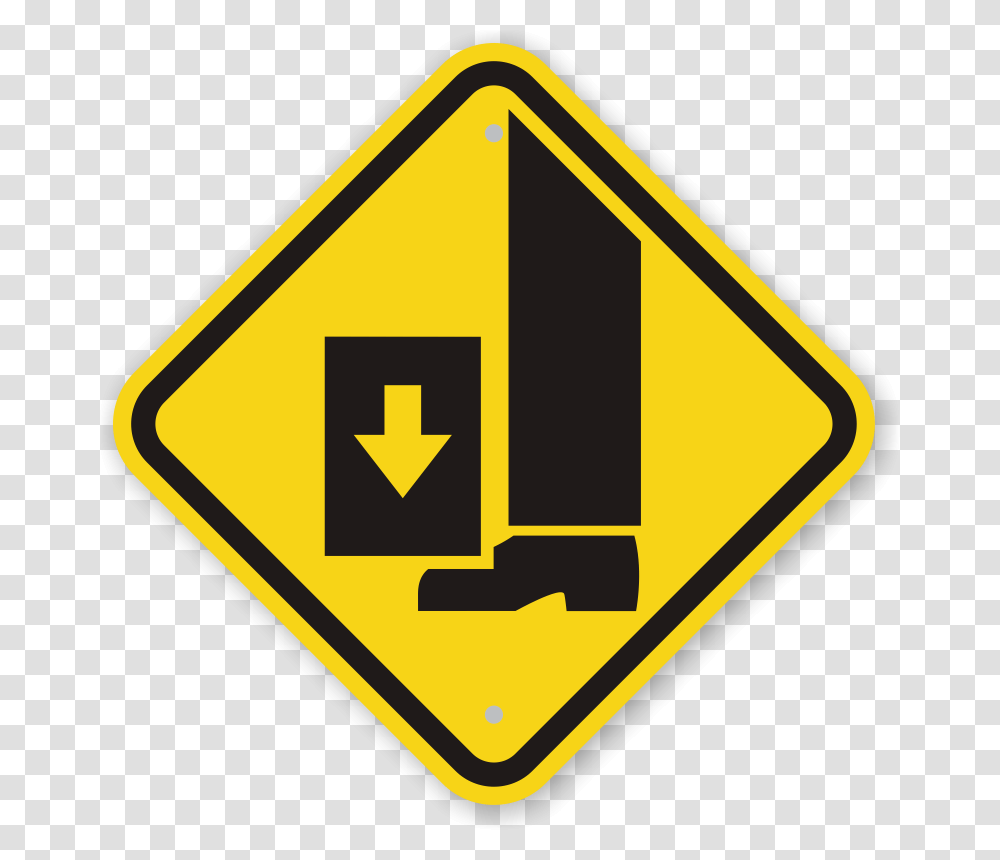 International Crushing Of Toesfoot Hazard Symbol Ghs Gas Mask Warning Sign, Road Sign, Stopsign Transparent Png