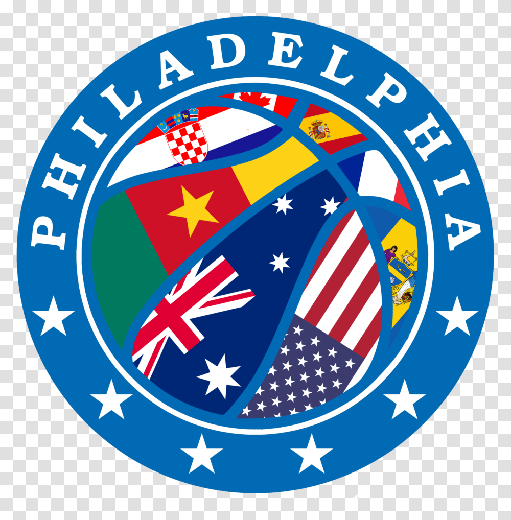 International Sixers Philadelphia 76ers Full Size Nba Team Logo, Symbol, Flag, Trademark, Star Symbol Transparent Png
