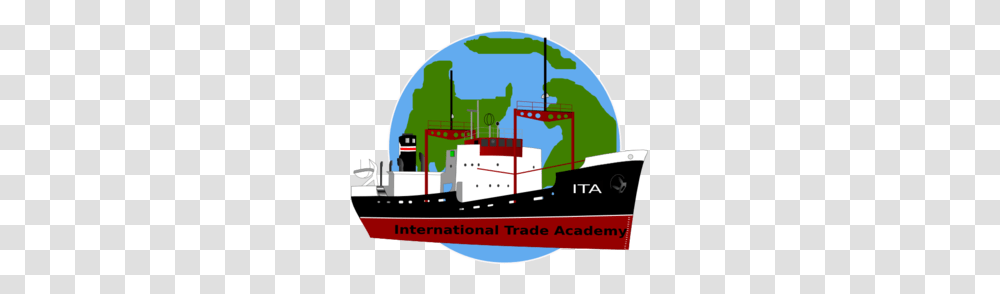 International Trade Boat And Earth Clip Art, Vehicle, Transportation, Building, Outdoors Transparent Png