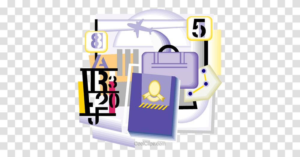 International Travel With Passport Royalty Free Vector Clip Art, Alphabet, Security Transparent Png