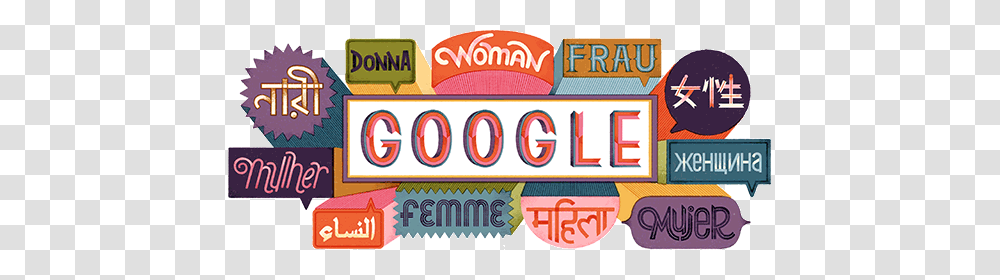 International Women's Day Google Doodle Google International Women's Day 2019, Word, Gambling, Game Transparent Png