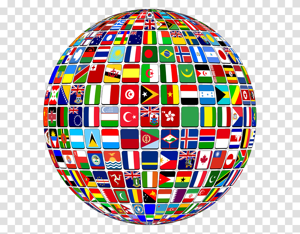 International World Flags Countries Nations States World Flag Globe, Sphere, Balloon, Outer Space, Astronomy Transparent Png