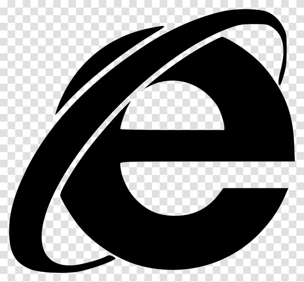 Internet Explorer Logo Black Internet Explorer Icon, Label Transparent Png