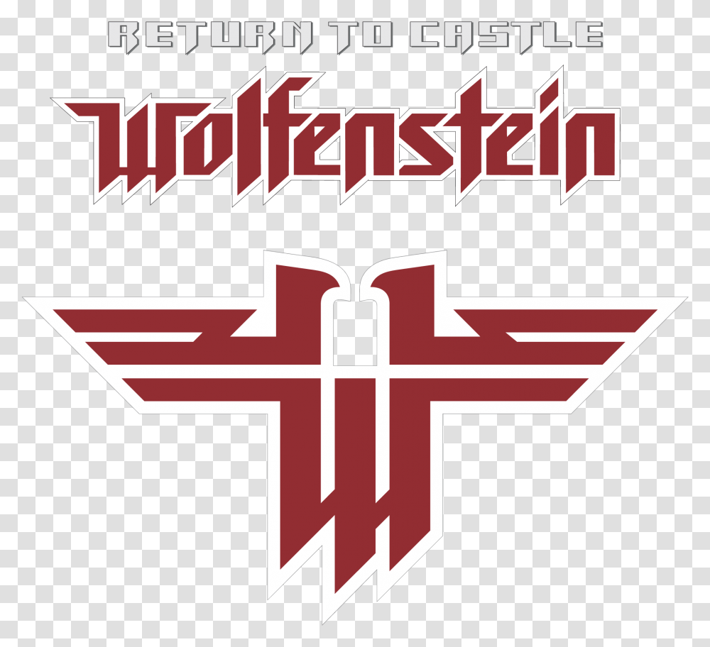 Internet Gaming Movie Game Logo Return To Castle Wolfenstein, Symbol, Text, Emblem, Trademark Transparent Png
