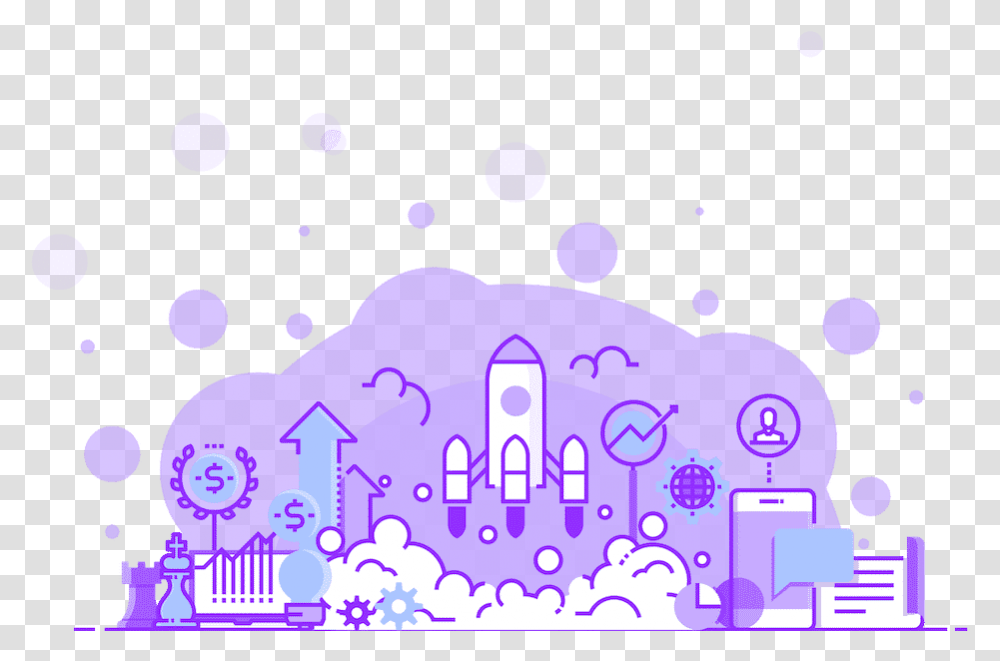 Internet Marketing Company Illustration, Purple, Paper Transparent Png