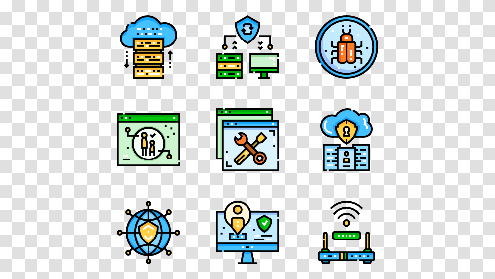 Internet Security Manufacturing Color Icon, Pac Man, Super Mario Transparent Png