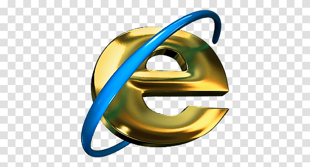 Internetexplorer Internet Explorer Icon Aesthetic Gold Internet Explorer Icon, Helmet, Apparel, Sunglasses Transparent Png