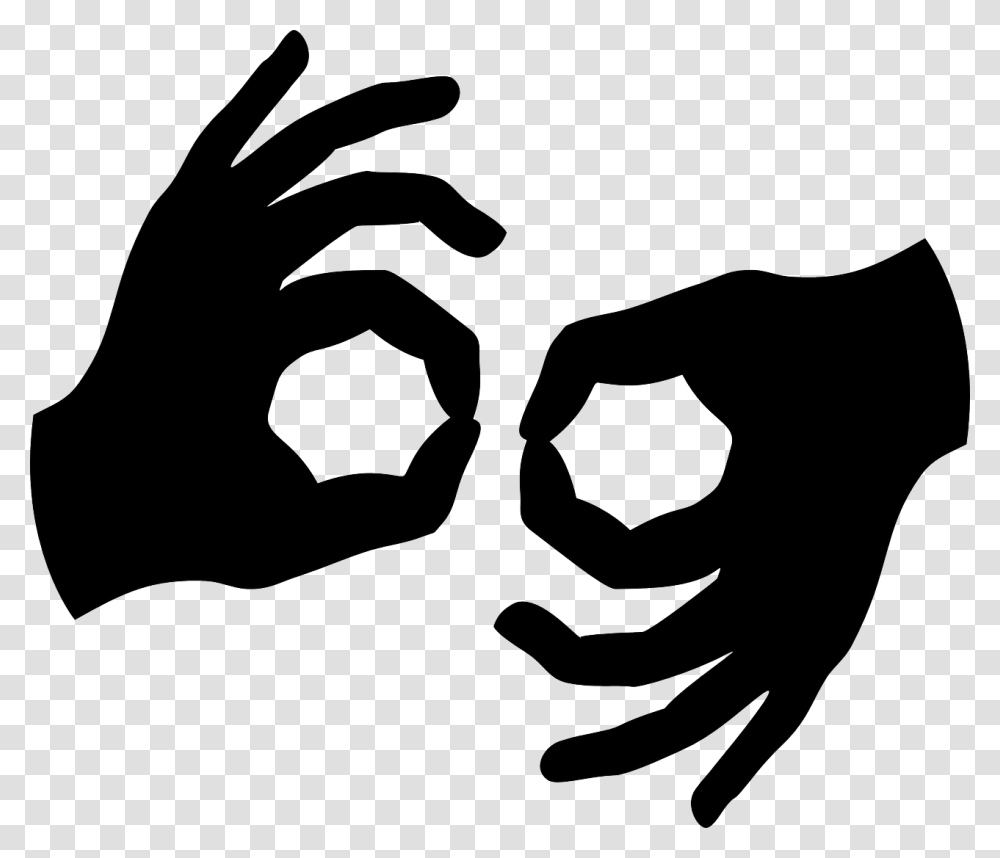 Interpreter Sign Language, Hand, Person, Human, Stencil Transparent Png