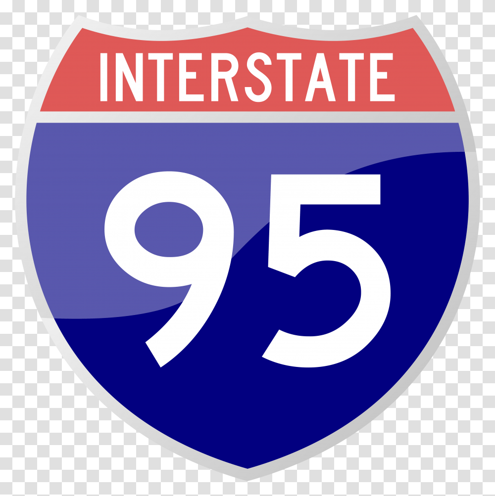 Interstate 95 Sign Clipart Interstate Sign, Number, Label Transparent Png