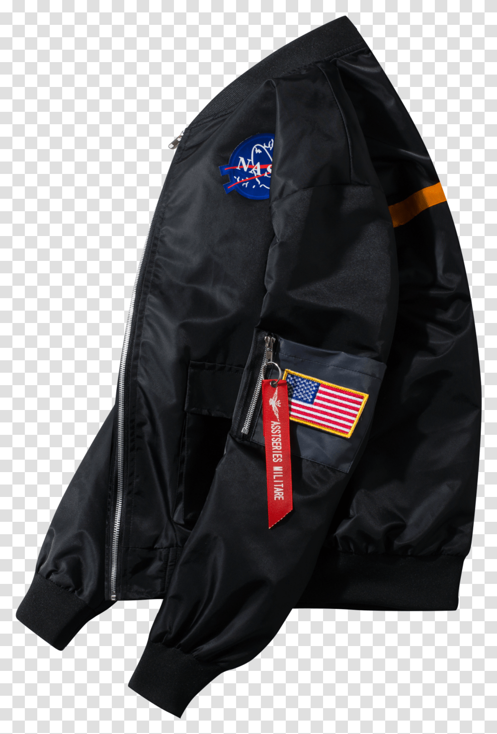 Interstellar Bomber Jacket Nasa, Apparel, Coat, Logo Transparent Png