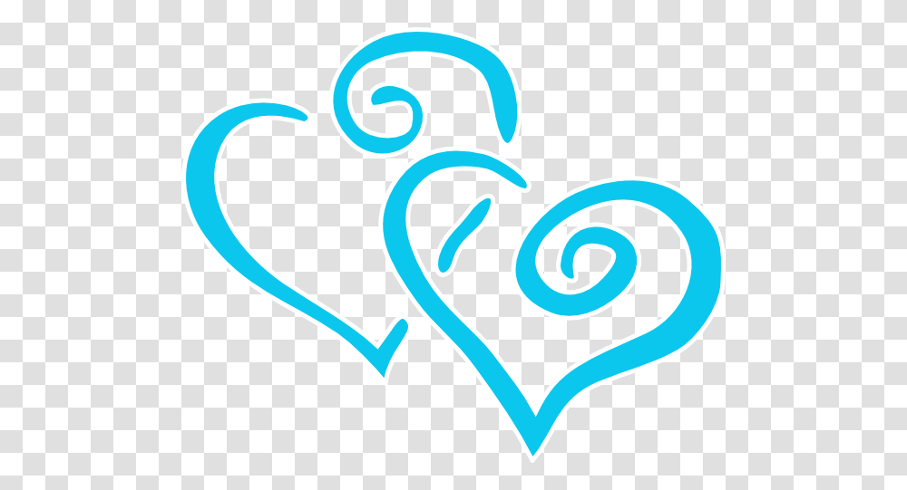 Intertwined Teal Hearts Clip Art, Label, Pattern Transparent Png