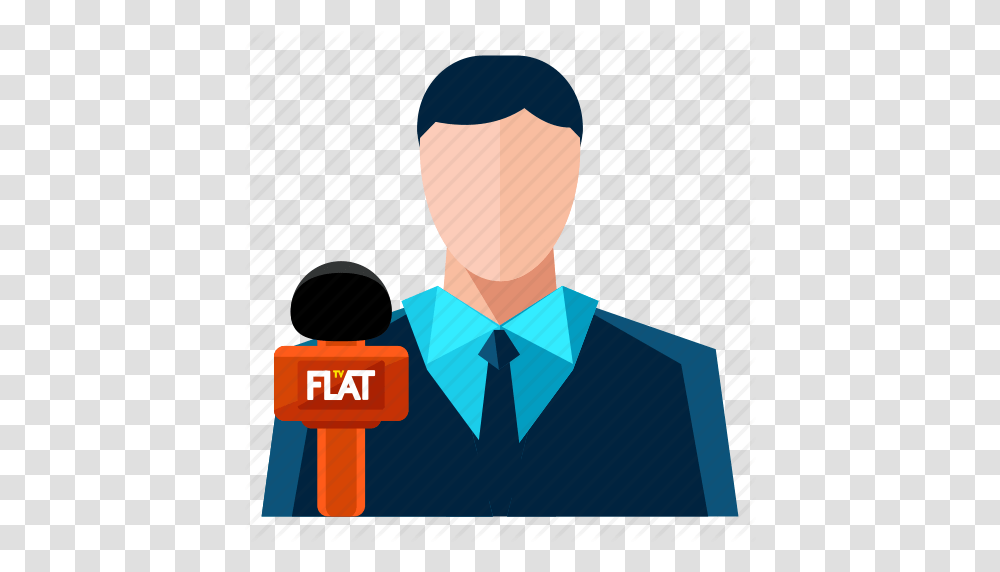 Interviewer Male Man News Reporter Icon, Word, Tie, Alphabet Transparent Png